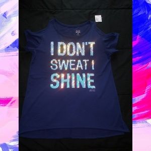 💙 NWT Justice Active Flip Sequins Shirt 💙